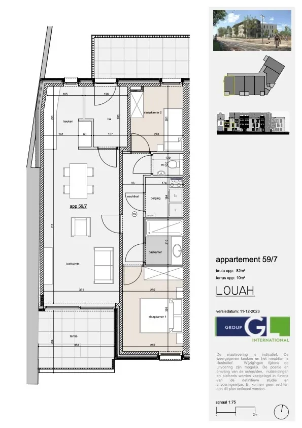 Nieuwbouwapp. met 2 slpks en mooi terras